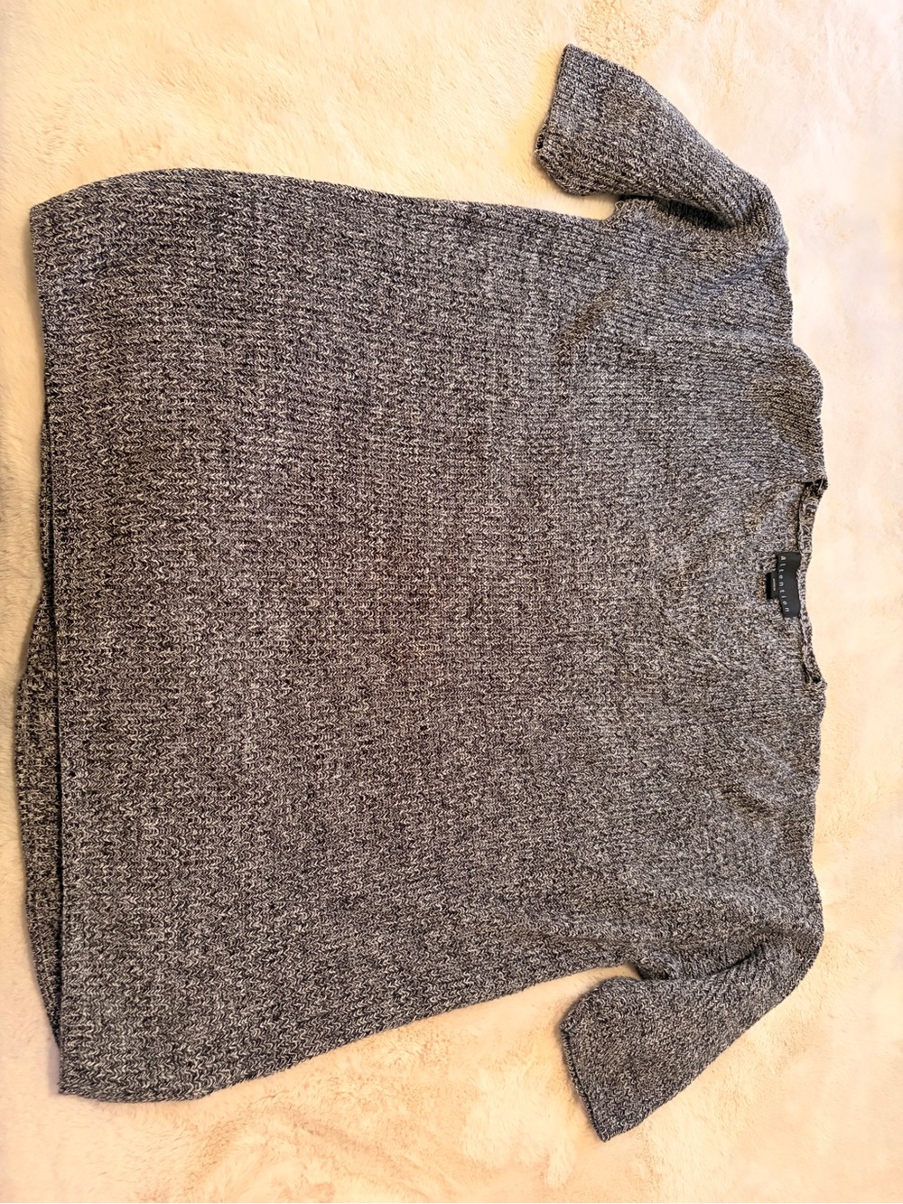 Attention Marled Gray Sweater
